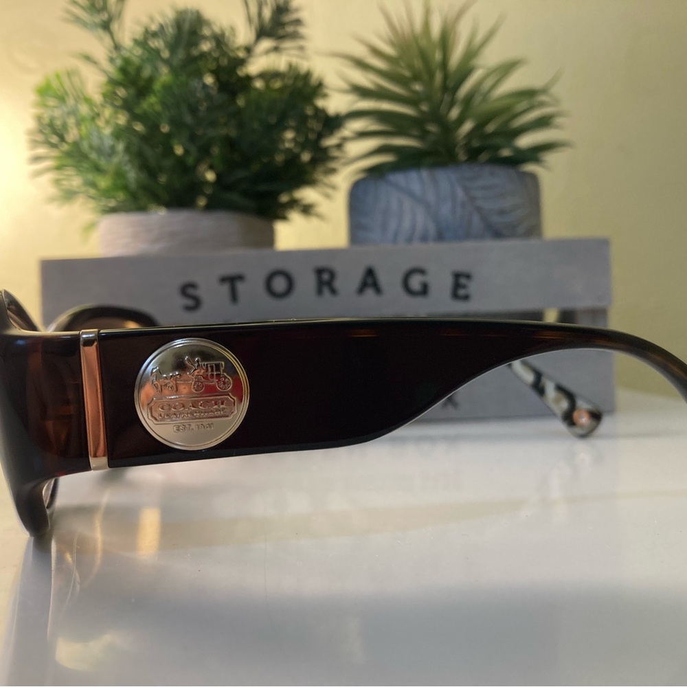 Coach Tan Patterned Glasses Frames With Case - image 3